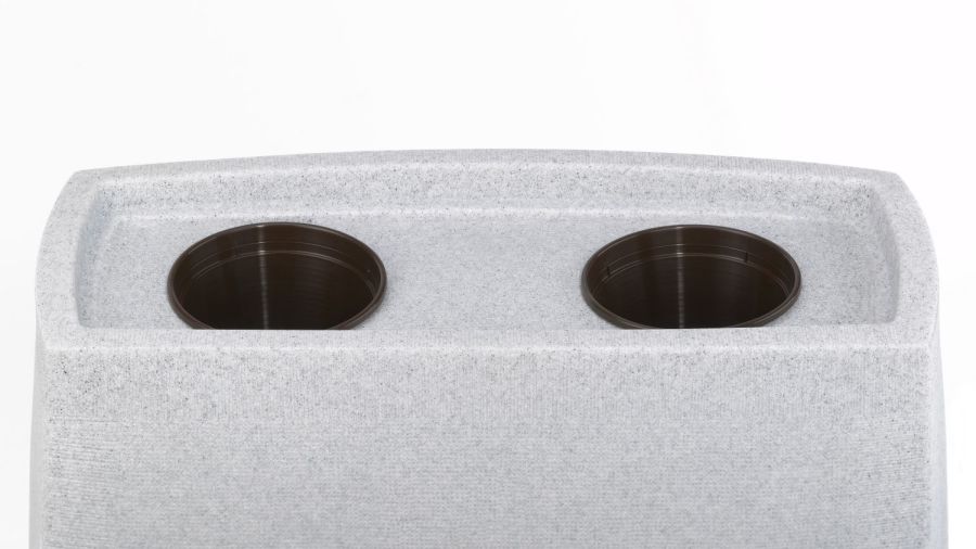 Noblesse water butt showing optional planters under lid.