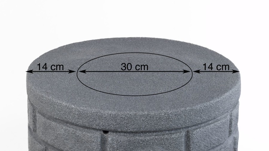 Arcado water butt showing cutting detail for optional planter.