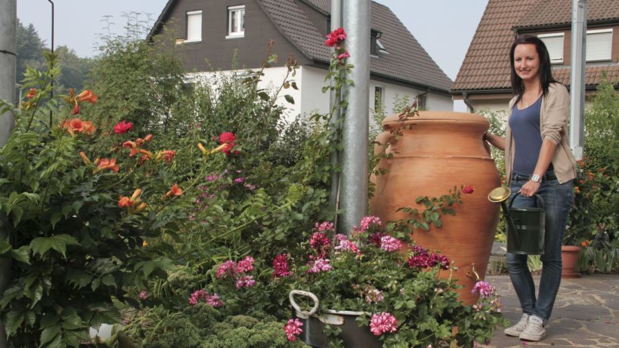 9000670K Helena Terracotta 300l in garden