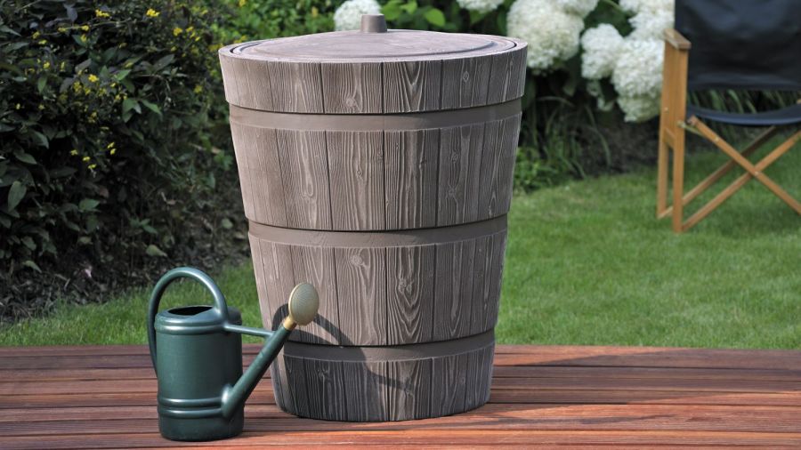9000720K Rustico Walnut barrel effect water butt