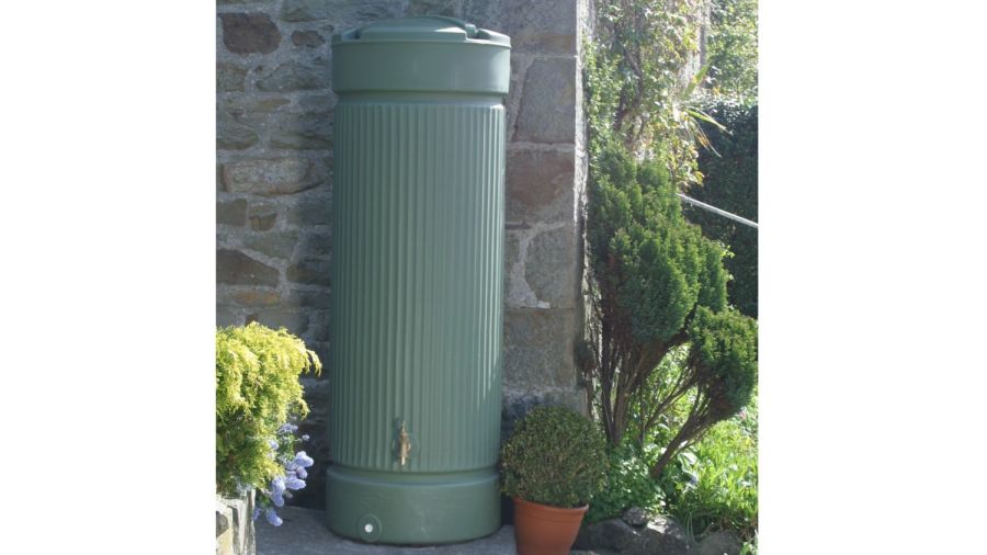 Column 500 Litre Water Butt. Colour: Green