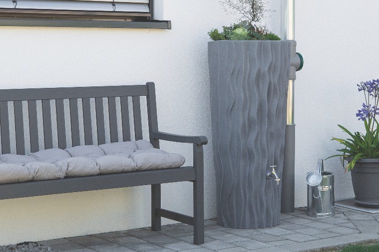 Alana Water Butt Planter - Grey Granite Finish