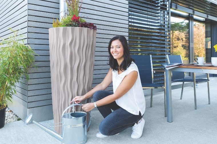 Alana Water Butt Planter - Taupe Finish