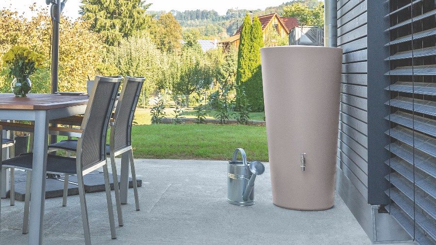 RainBowl Decorative Water Butt - Taupe Finish RainBowl Decorative Water Butt - Taupe Finish