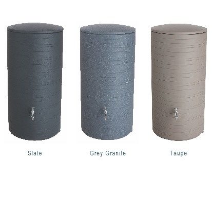 Novara Contemporary Water Butt 3 Colour Finishes: Slate, Grey Granite and Taupe