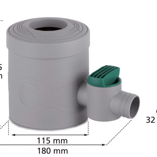 2000110 Raincollector with Tap Brown Dimensions 1 Rain diverter with Tap dimensions