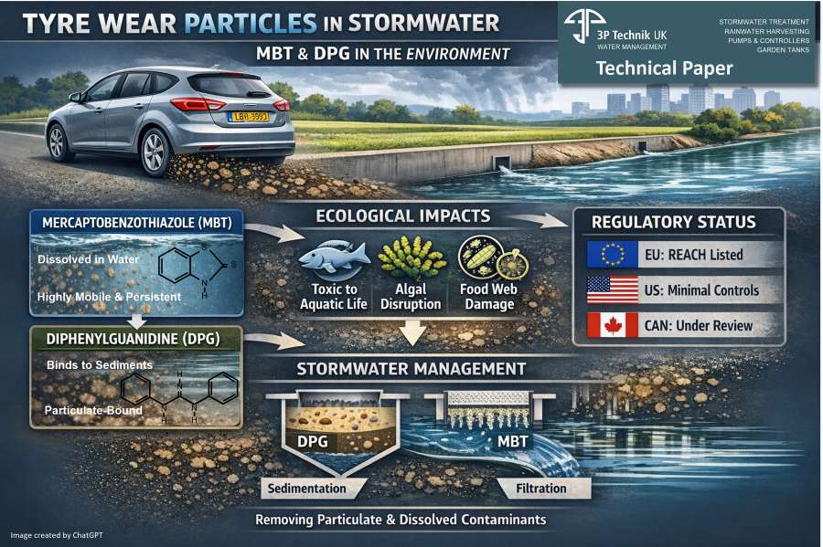 Tyre Wear Paricles in Stormwater Road Run Off - MBT and DPG