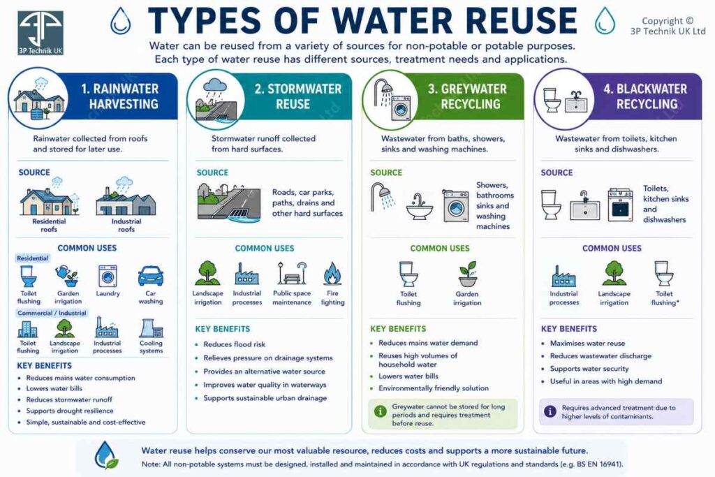 Four types of Water Reuse